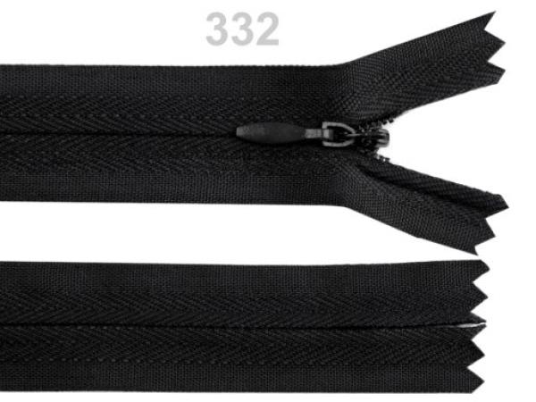 Reißverschluss Nahtverdeckt Länge 60 cm Schwarz
